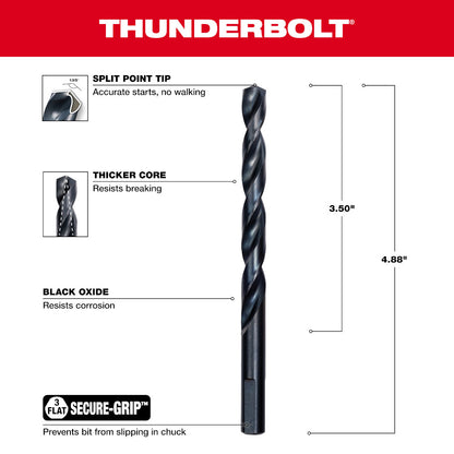 23/64" THUNDERBOLT® Black Oxide Drill Bit