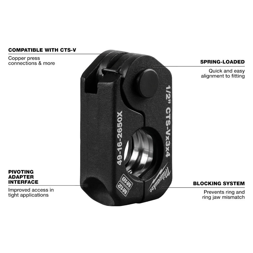 1/2" CTS-V Pivoting Press Ring for M18™ & M12™ FORCE LOGIC™ Press Tools