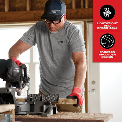 FREEFLEX™ Hybrid Work Tee - Short Sleeve - Gray 2X