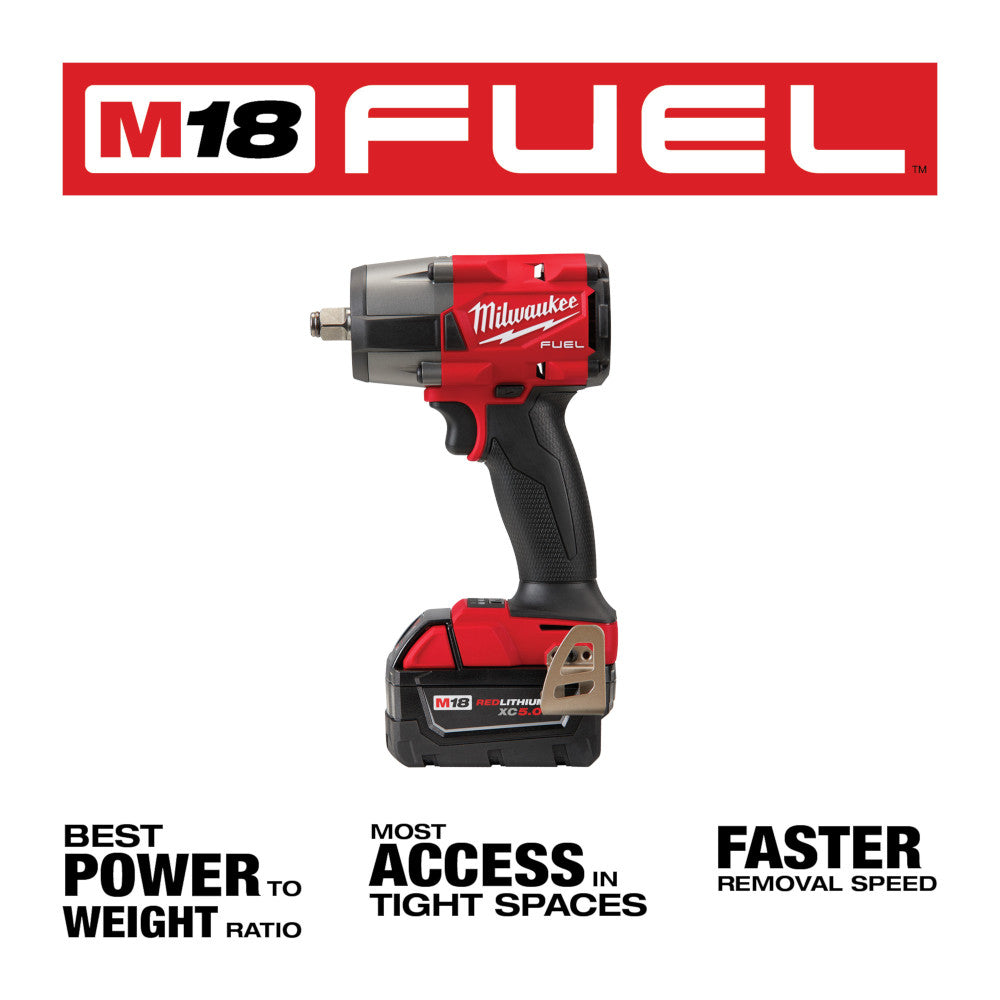 M18 FUEL™ 1/2" Mid-Torque Impact Wrench w/ Friction Ring Kit