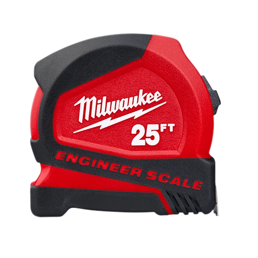 25ft Compact Tape Measure with Engineer Scale