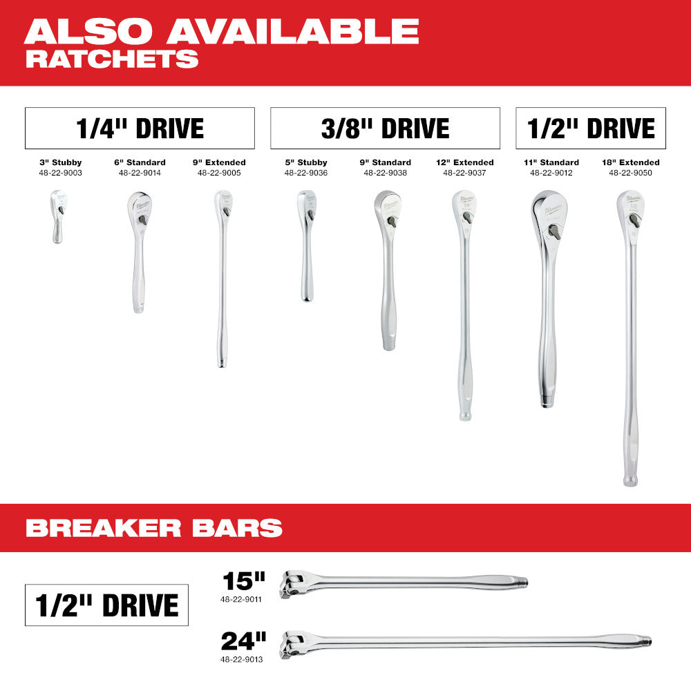 25pc 1/4" Drive Metric & SAE Ratchet and Socket Set with FOUR FLAT™ SIDES
