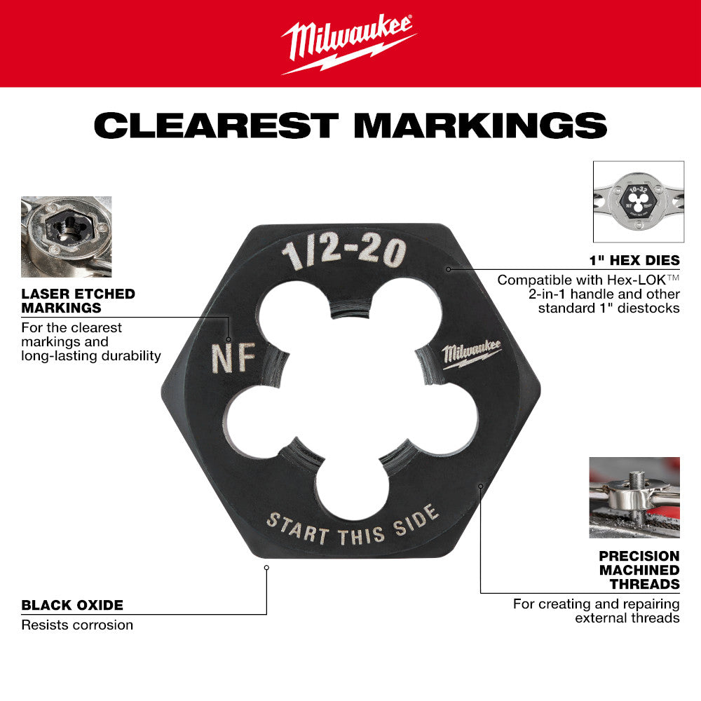 5/16"-18 NC 1-Inch Hex Threading Die