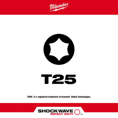 SHOCKWAVE™ 1" Impact Duty TORX® T25 Insert Bits (2 PK)