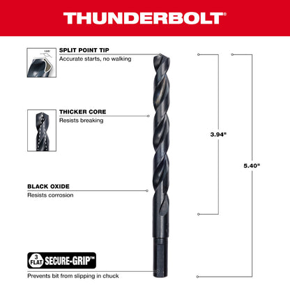 27/64" THUNDERBOLT®  Black Oxide Drill Bit