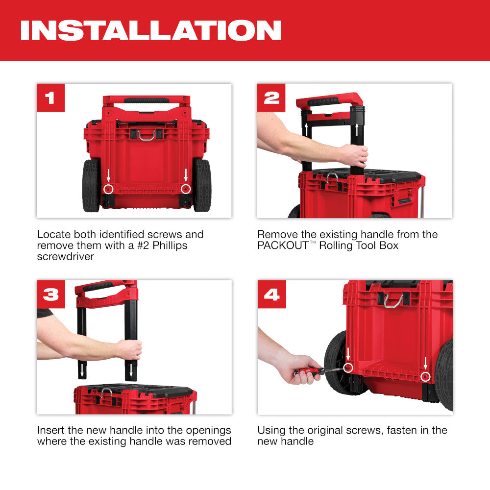 Low-Profile Handle for PACKOUT™ Rolling Tool Box