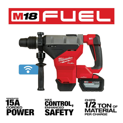 M18 FUEL™ 1-3/4 in. SDS Max Rotary Hammer with One Key™ Two HD12.0 Battery Kit