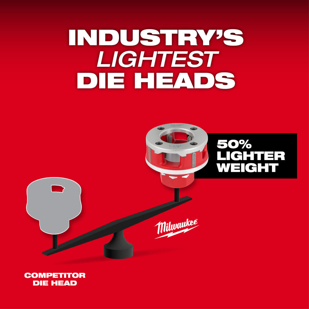 M18 FUEL™ Compact Pipe Threader w/ ONE-KEY™ w/ 1/2" - 1-1/4" Compact NPT Forged Aluminum Die Heads