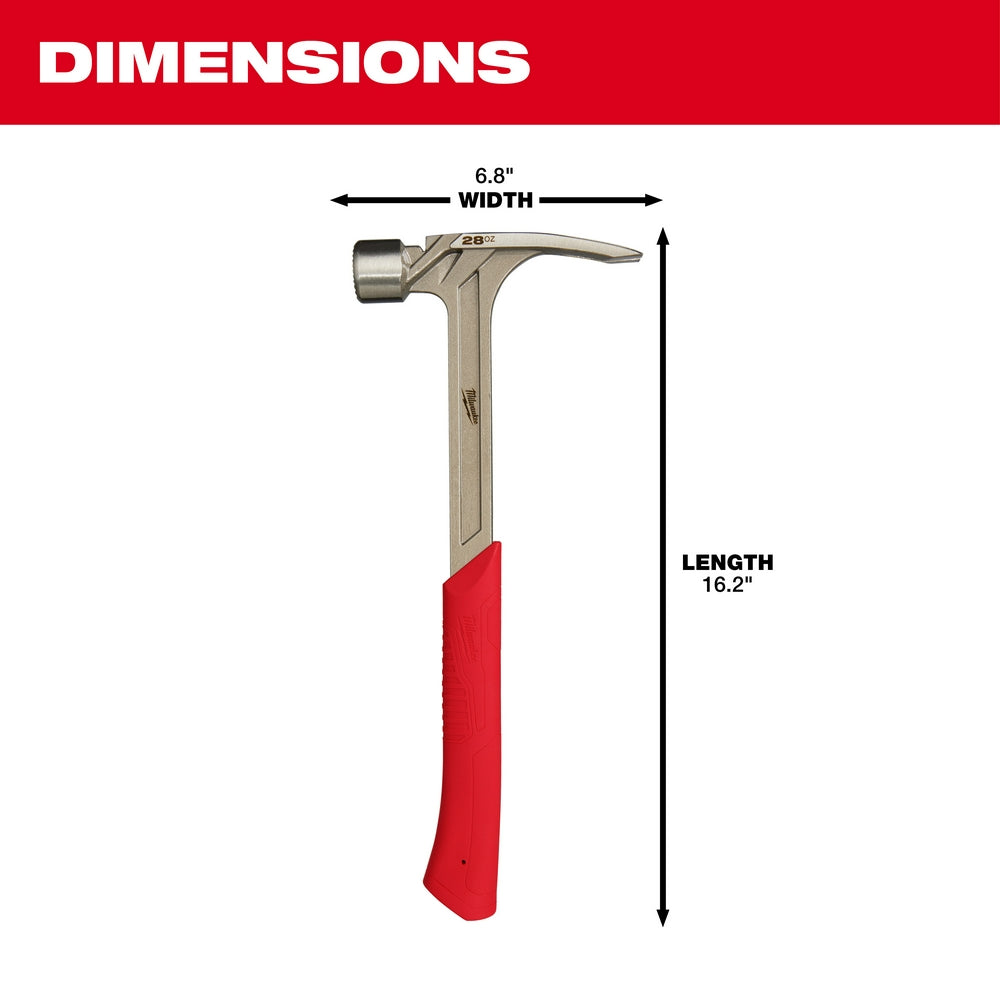 28oz Milled Face Framing Hammer