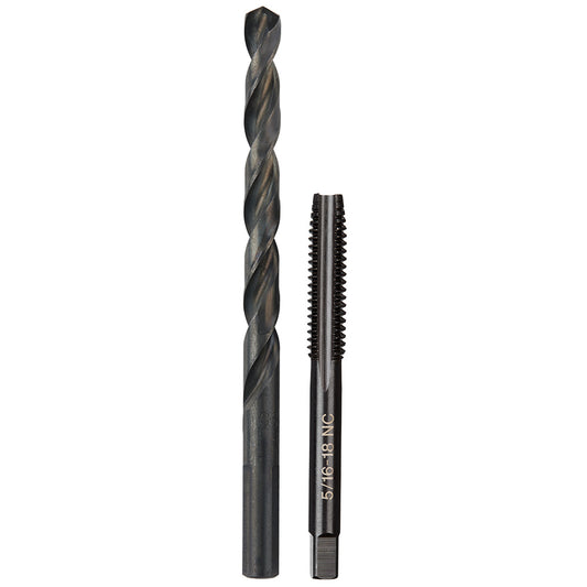 5/16"-18 NC Straight Flute Plug Tap & F Drill Bit