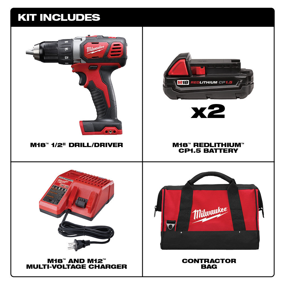 M18™ Compact 1/2 in. Drill Driver Kit w/ Compact Batteries