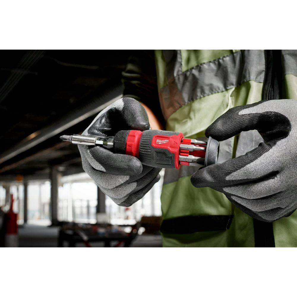 8-in-1 Ratcheting Compact Multi-Bit Screwdriver