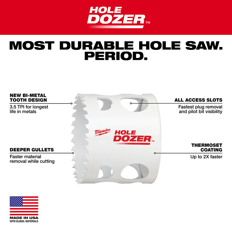3-1/2" HOLE DOZER™ Bi-Metal Hole Saw