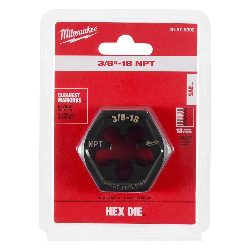 3/8"-18 NPT 2-1/6" Hex Threading Die