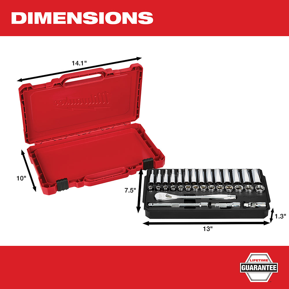 3/8 in. Drive 32 pc. Ratchet & Socket Set - Metric