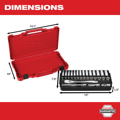3/8 in. Drive 32 pc. Ratchet & Socket Set - Metric