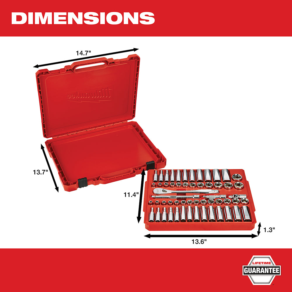 3/8 in. Drive 56 pc. Ratchet & Socket Set - SAE & Metric