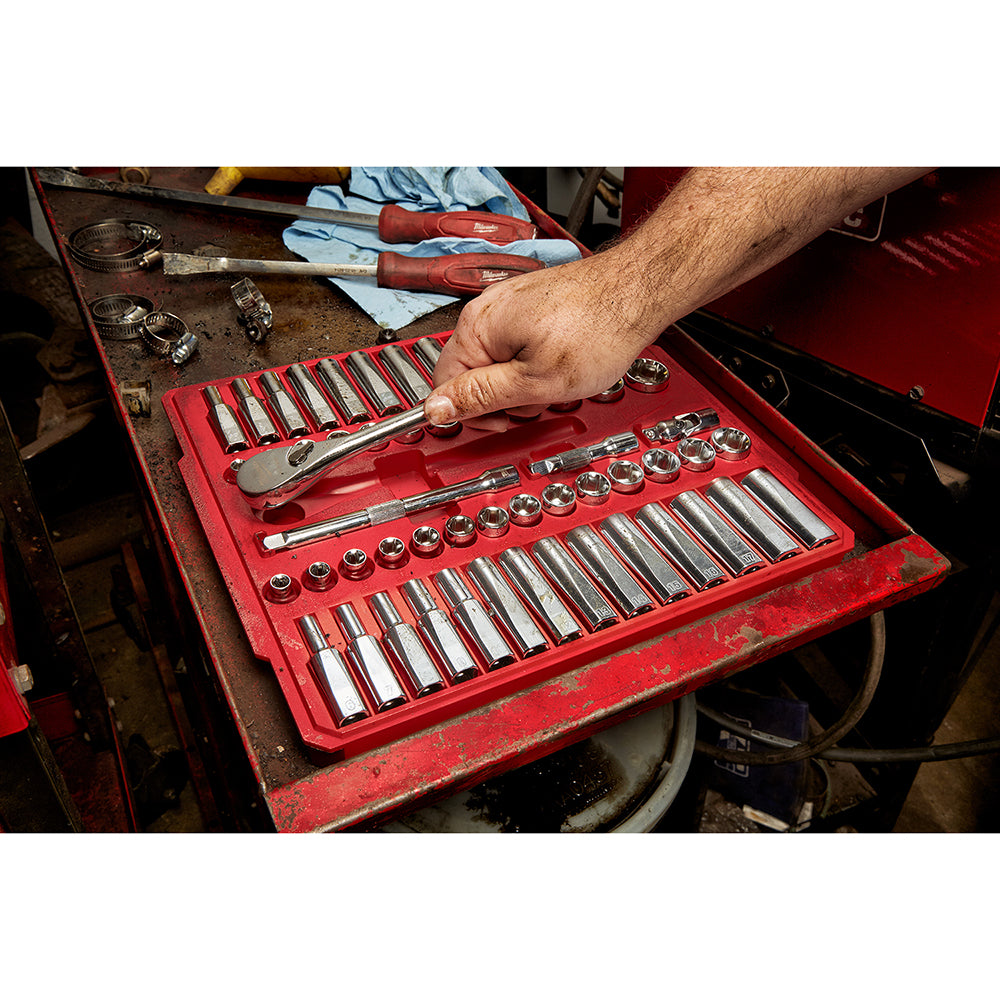 3/8 in. Drive 56 pc. Ratchet & Socket Set - SAE & Metric