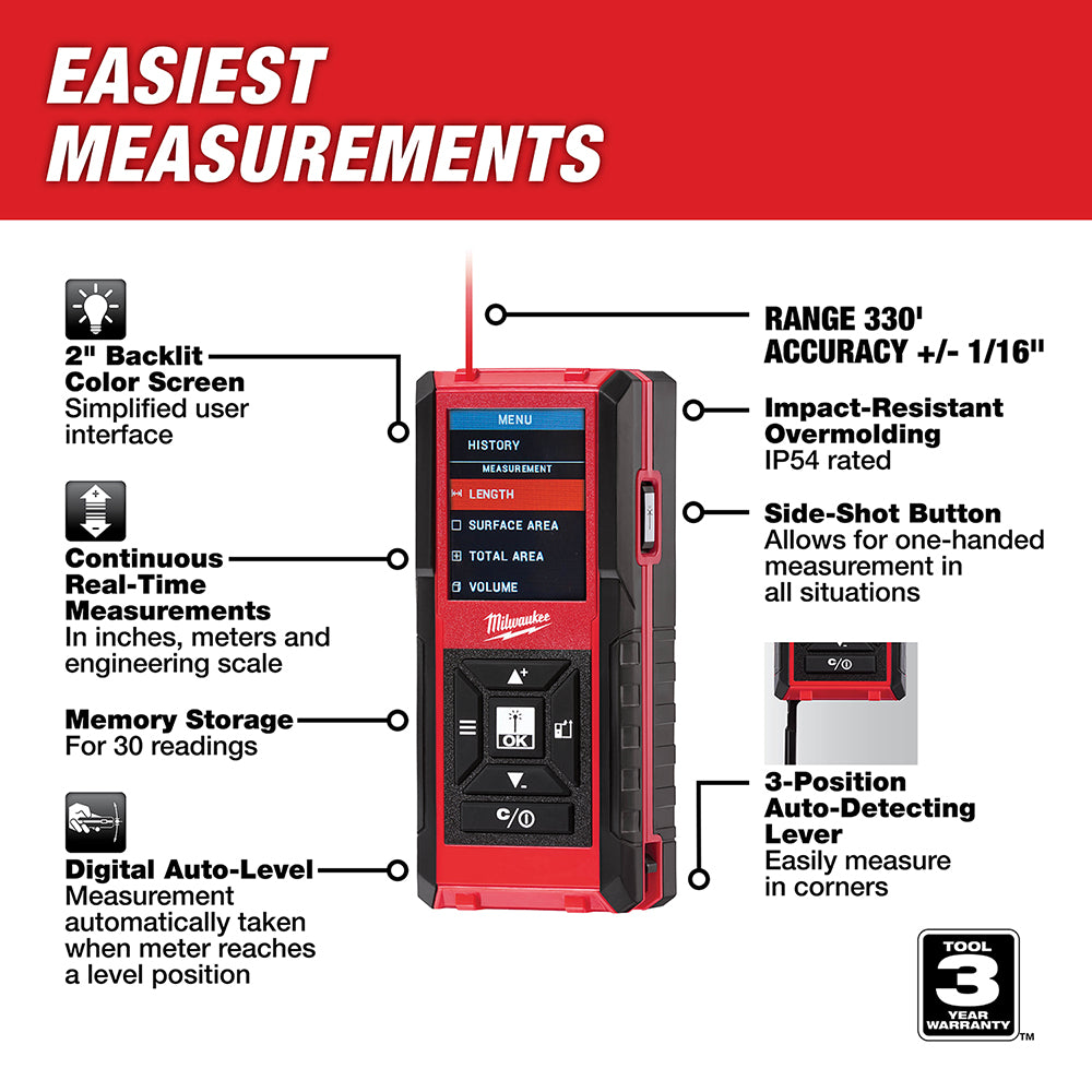 330 Ft. Laser Distance Meter