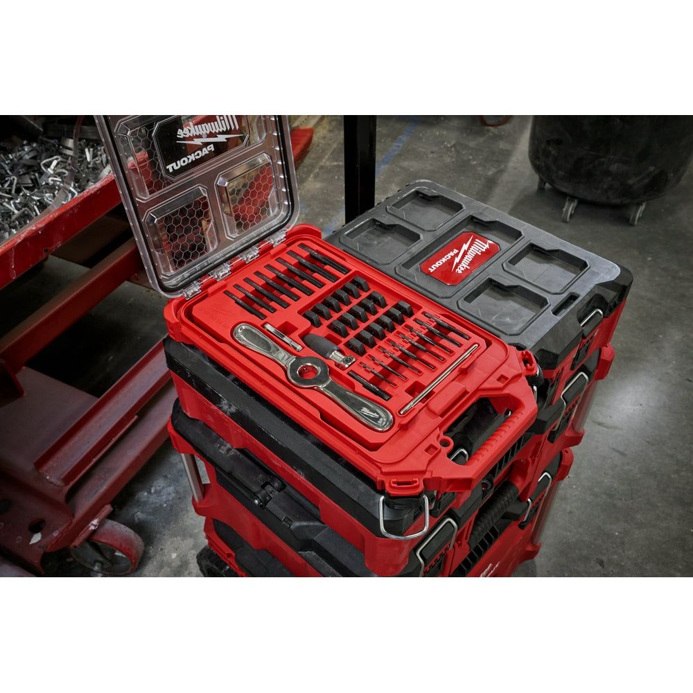 38PC SAE Tap & Die PACKOUT™ Set w/ HEX-LOK™ 2-in-1 Handle