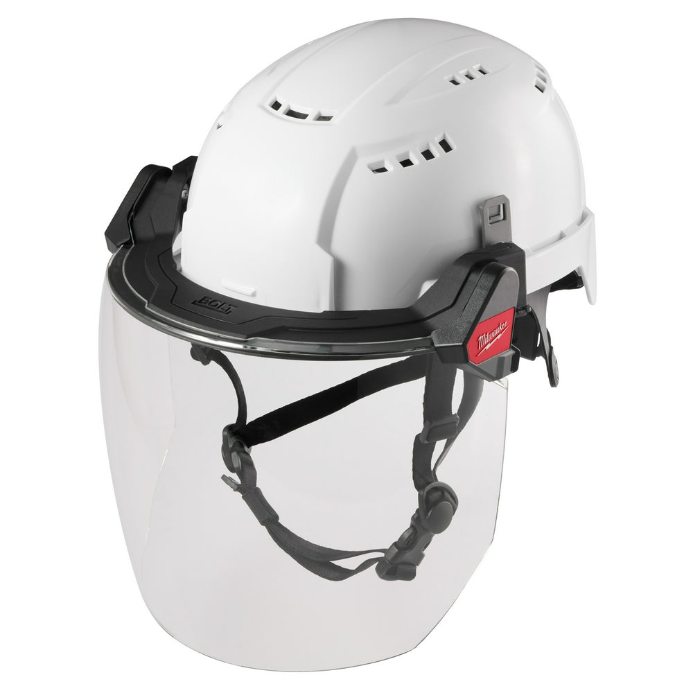 BOLT™ Full Face Shield - Clear Dual Coat Lens (Compatible with Safety Helmets & Hard Hats)