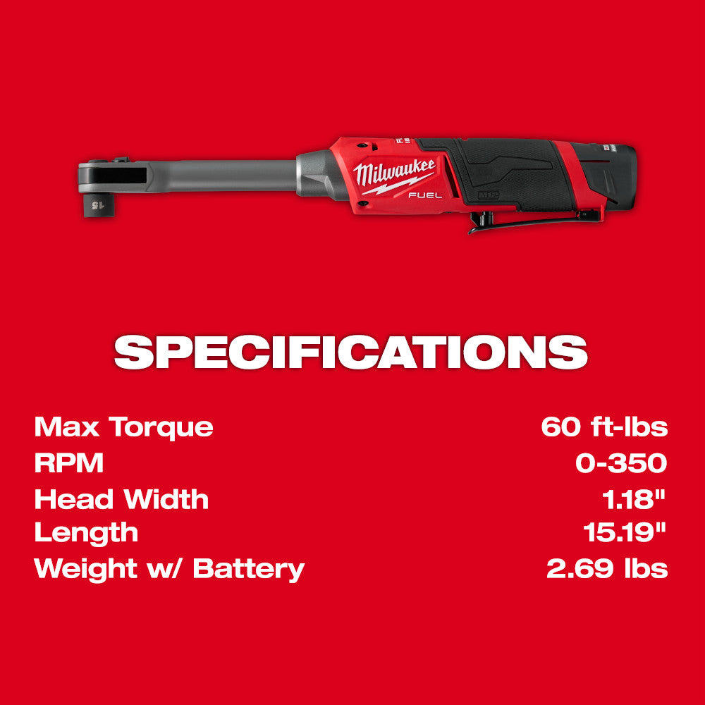 M12 FUEL™ INSIDER™ Extended Reach Box Ratchet Kit