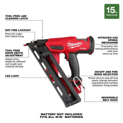 M18 FUEL™ 15 Gauge Finish Nailer