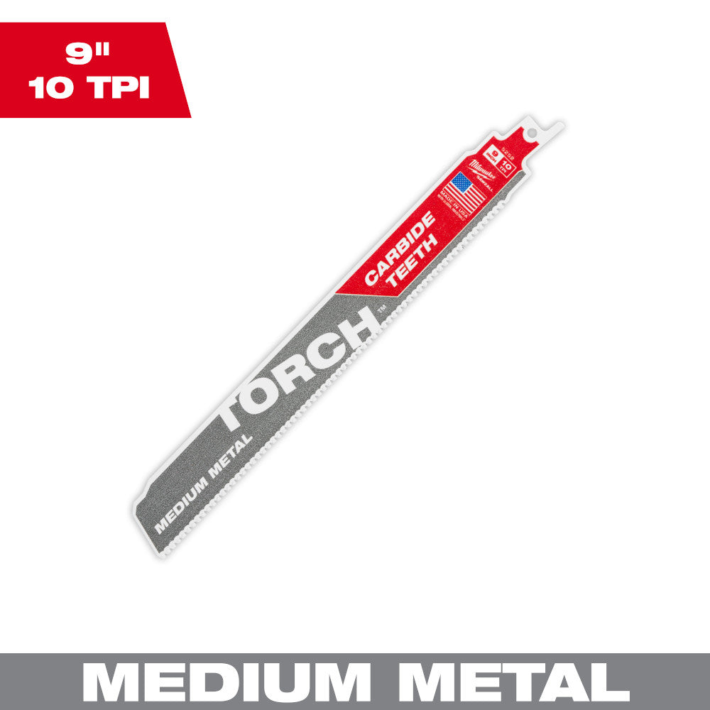 9" 10 TPI TORCH™ with Carbide Teeth for Conduit and Strut SAWZALL® Blade (1 PK)