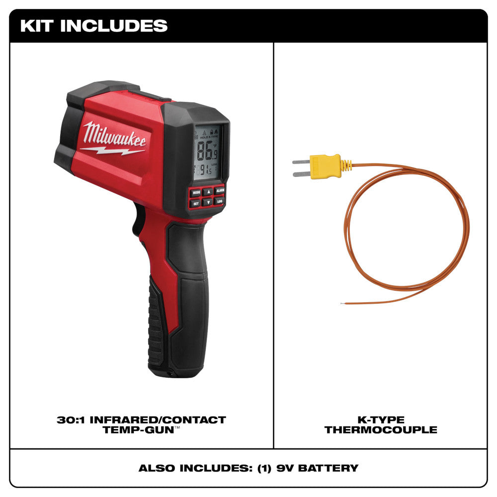 30:1 Infrared/Contact Temp-Gun