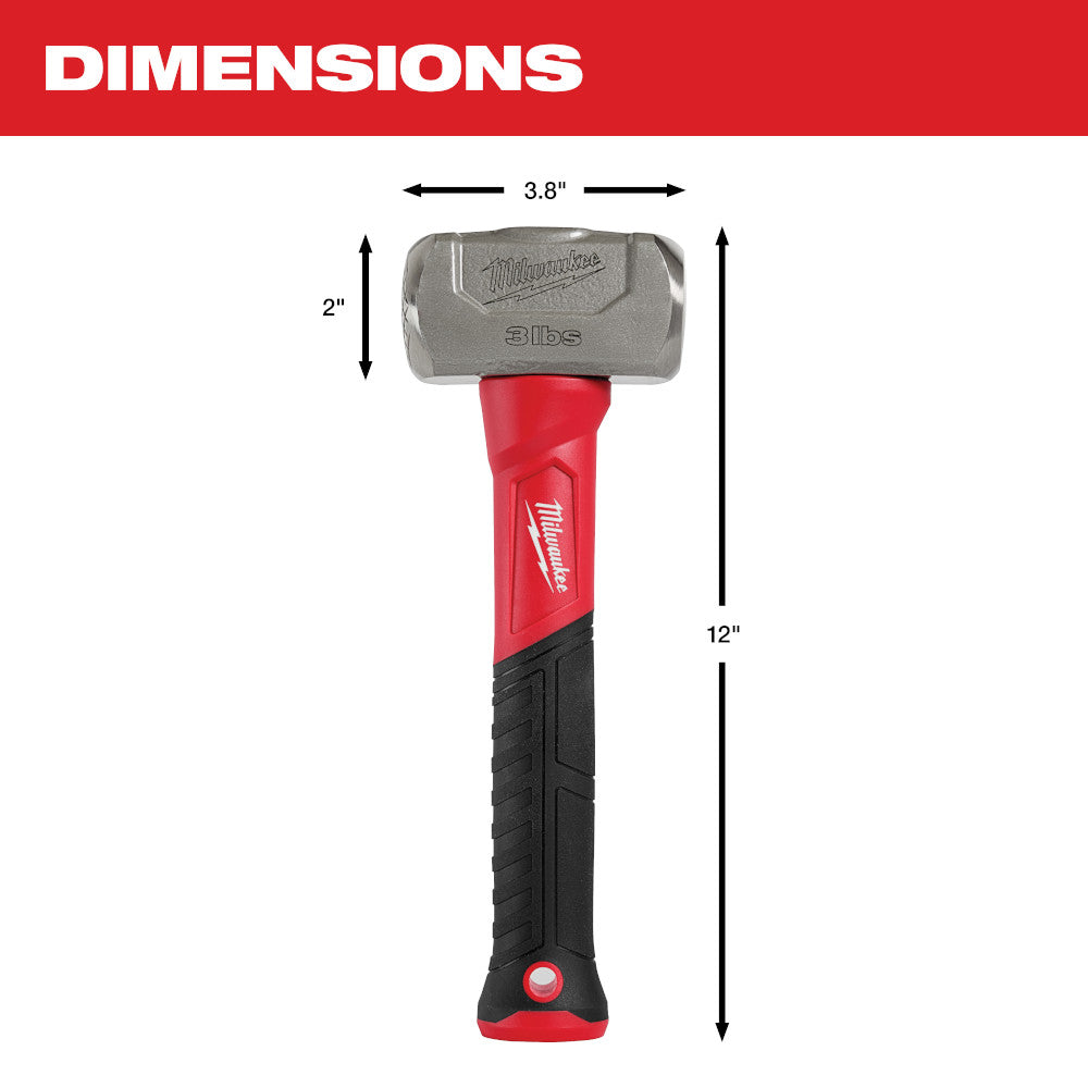 3lb Fiberglass Drilling Hammer