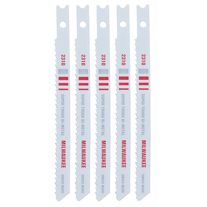 4" 10TPI U-Shank Multi-Material Bi-Metal Jig Saw Blades (5 PK)