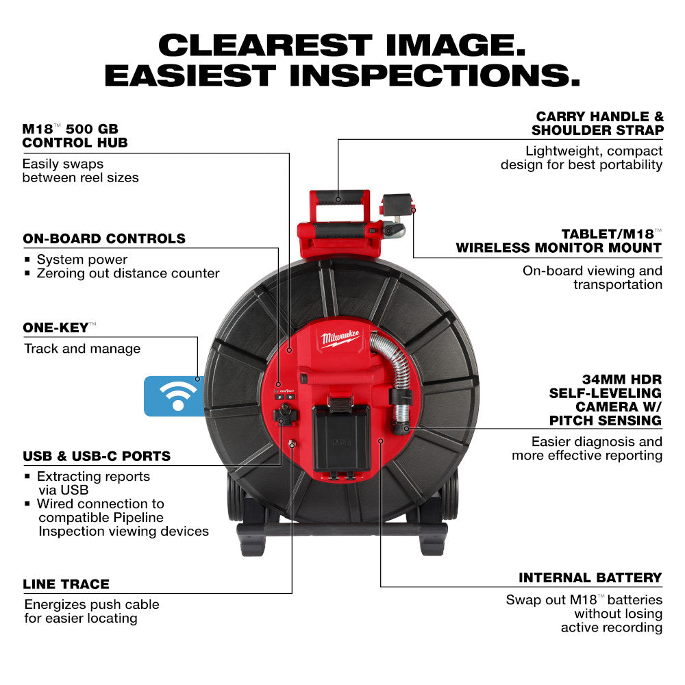 M18™ 325’ Stiff Modular Pipeline Inspection System