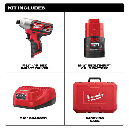 M12™ 1/4 in. Hex Impact Driver Kit