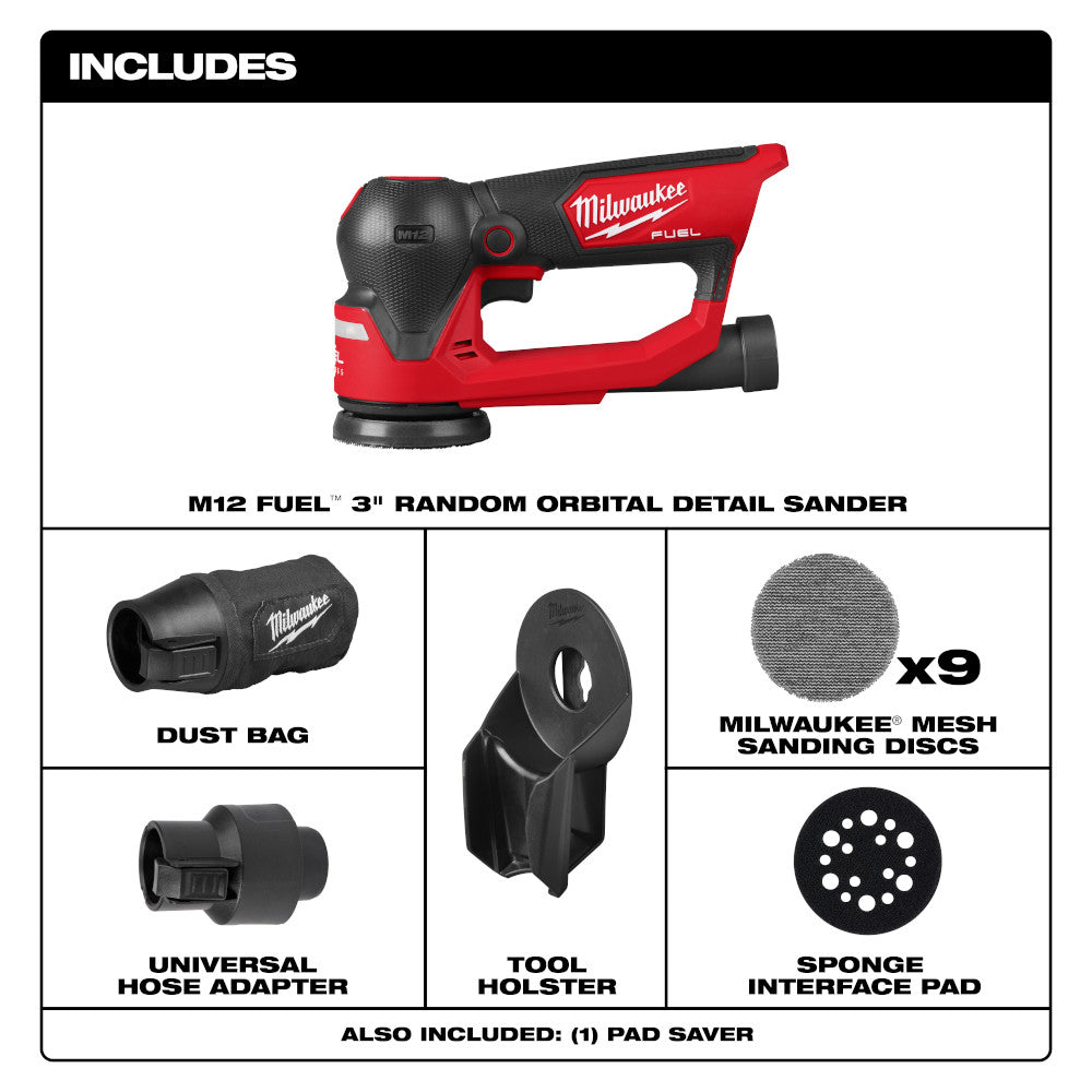 M12 FUEL™ 3" Random Orbital Detail Sander