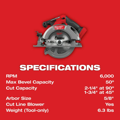 M18 FUEL™ 6-1/2" Circular Saw