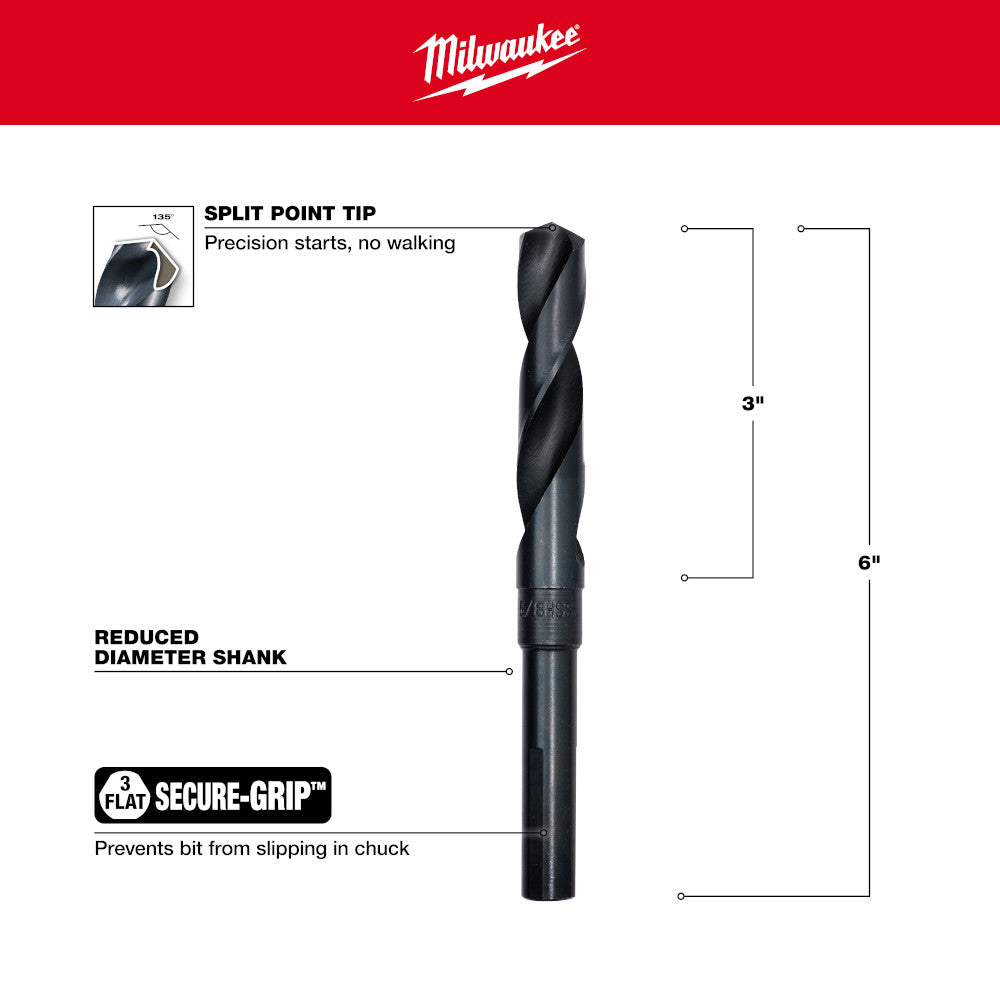 5/8" S&D Black Oxide Drill Bit