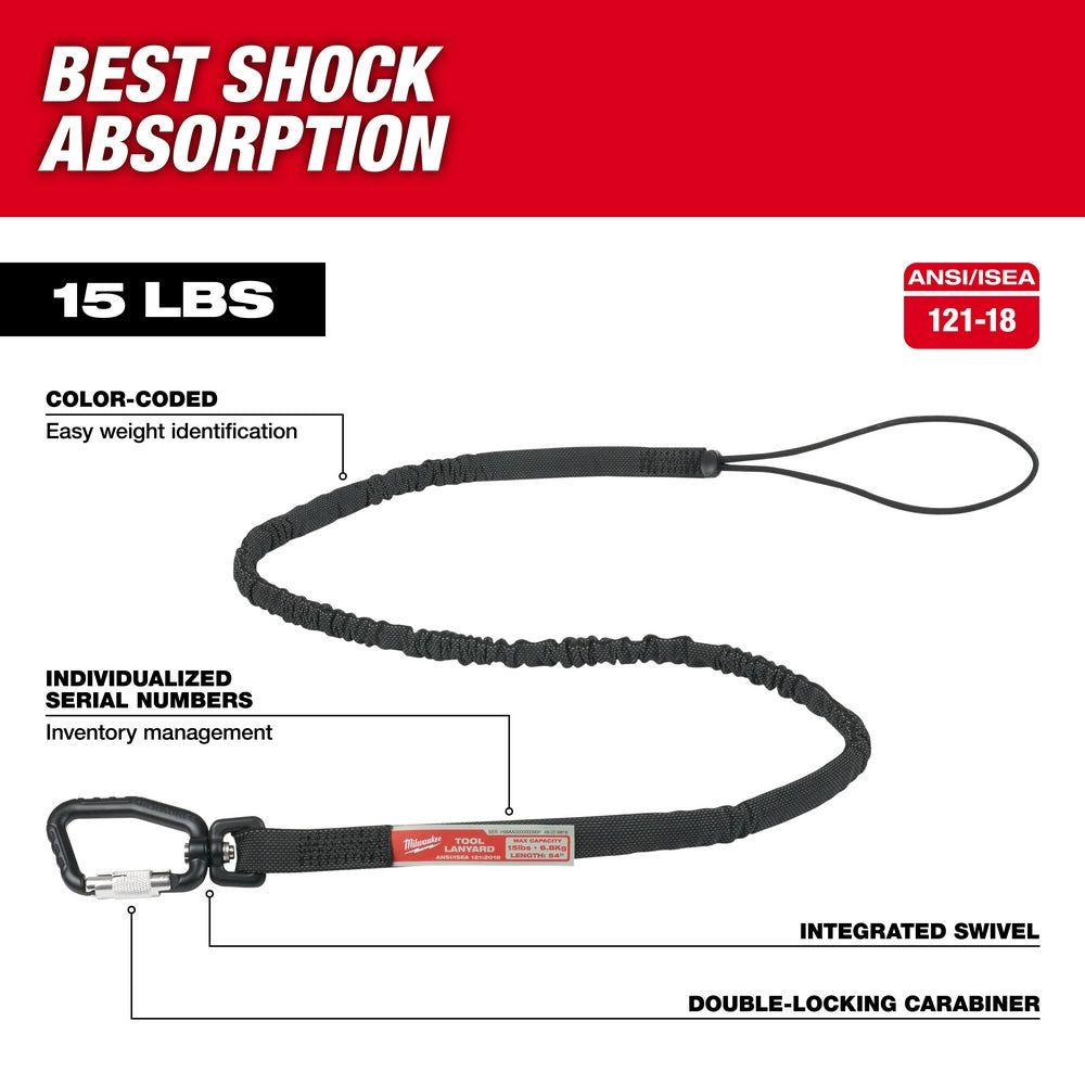 15 Lbs. 54 in. Extended Reach Locking Tool Lanyard