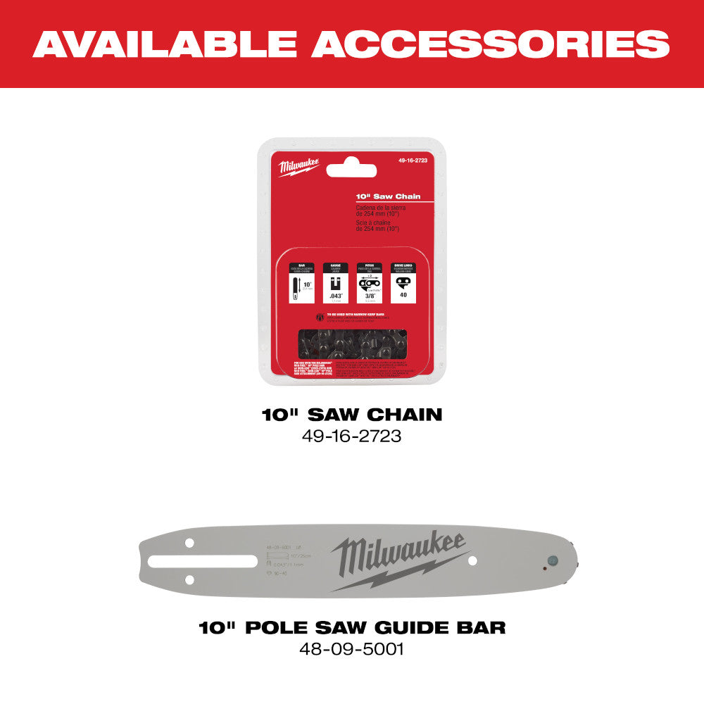 M18 FUEL™ QUIK-LOK™ 10 in. Pole Saw Attachment