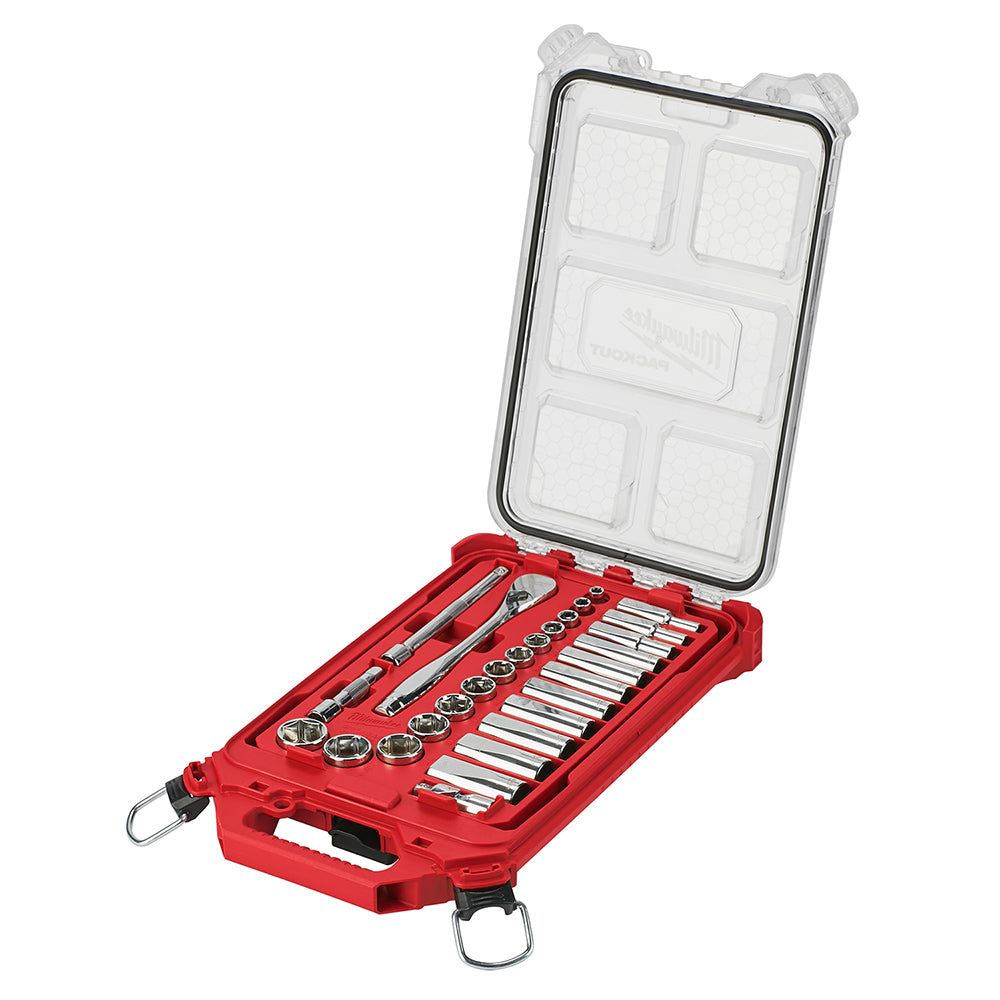 3/8" 28 Pc Ratchet & Socket Set with PACKOUT™ Organizer