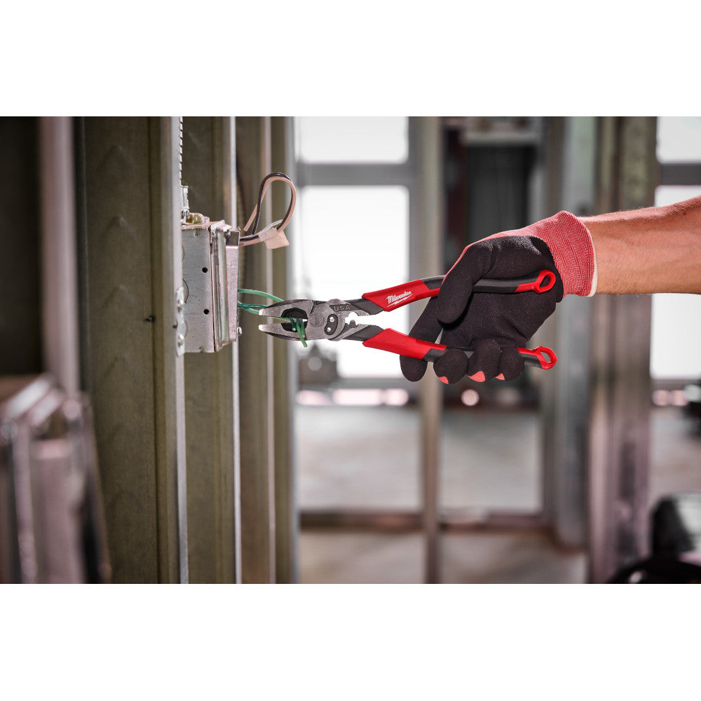 9" Lineman's Comfort Grip Pliers w/ Crimper and Bolt Cutter (USA)