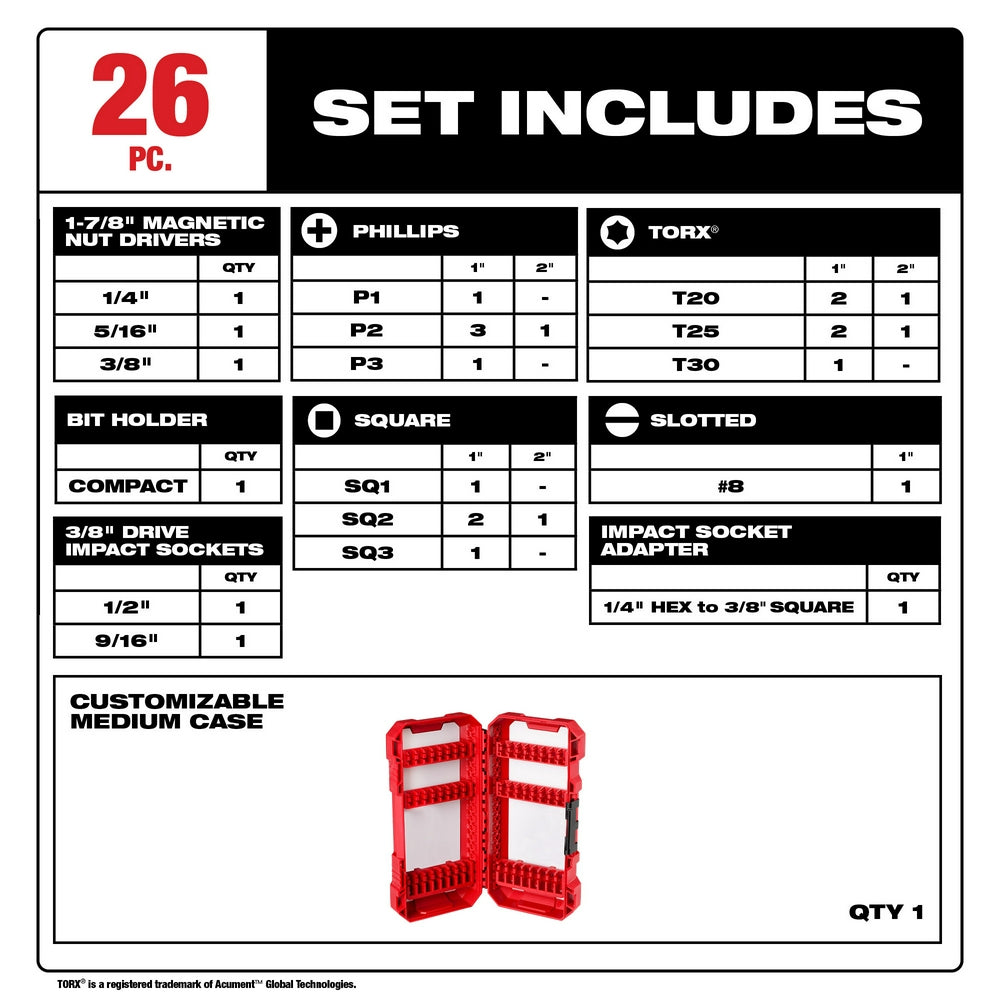 SHOCKWAVE™ Impact Duty Drive and Fasten Set - 26PC