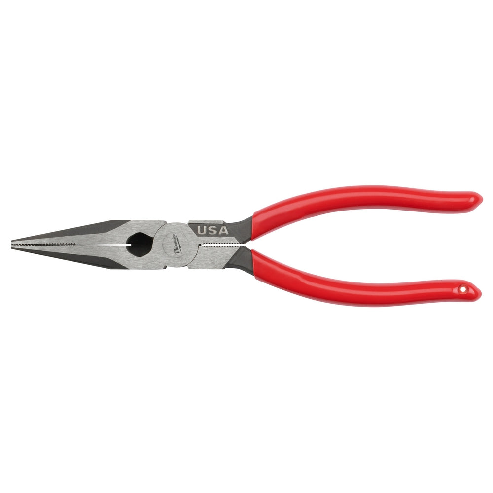 8" Long Nose Dipped Grip Pliers (USA)