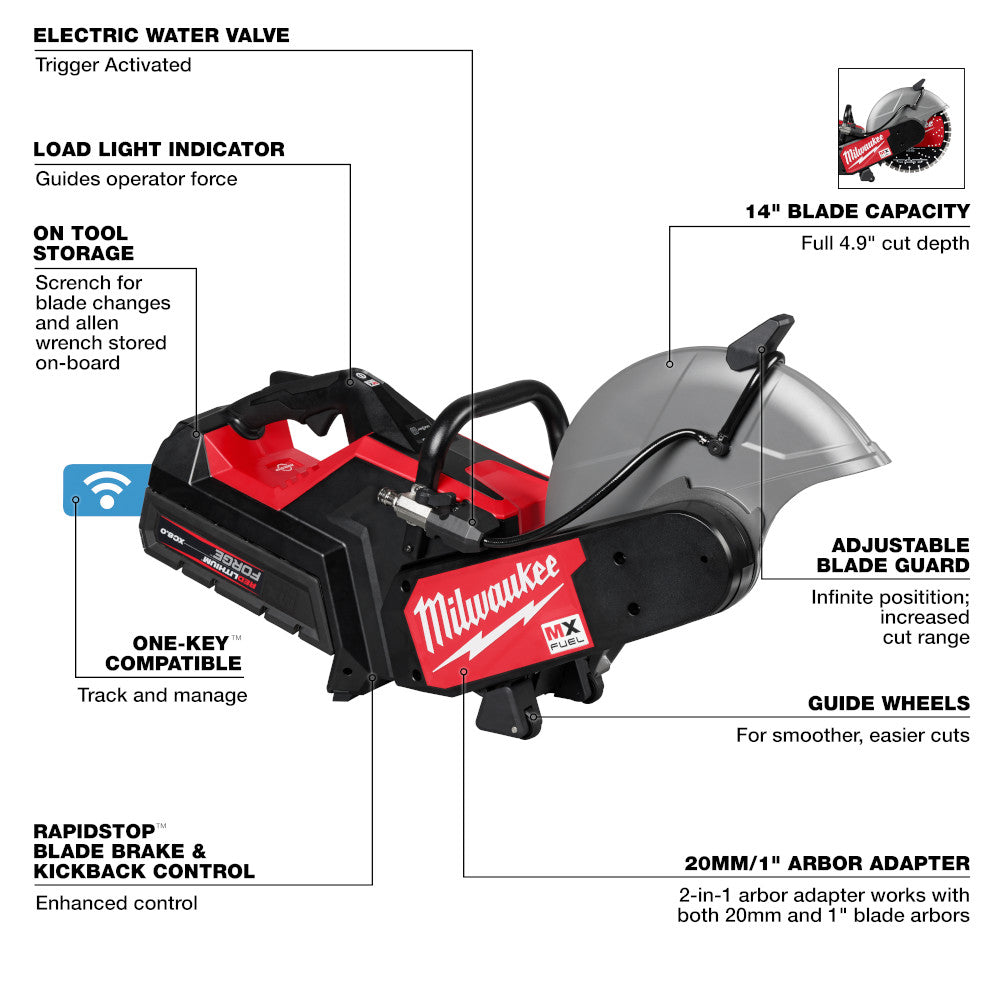 MX FUEL™ 14" Cut-Off Saw w/ RAPIDSTOP™ Brake Kit