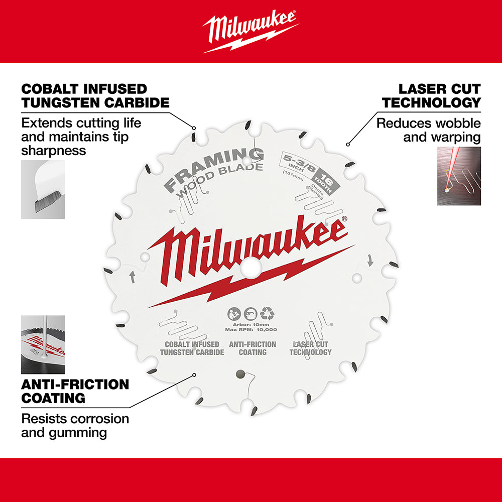 5-3/8" 16T Framing Circular Saw Blade