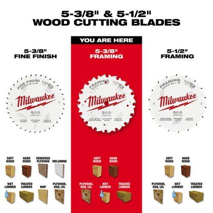5-3/8" 16T Framing Circular Saw Blade