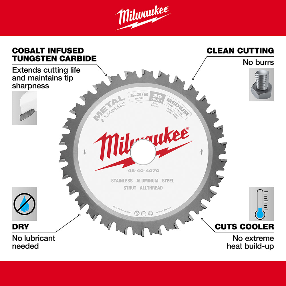 5-3/8" Metal & Stainless Cutting Circular Saw Blade