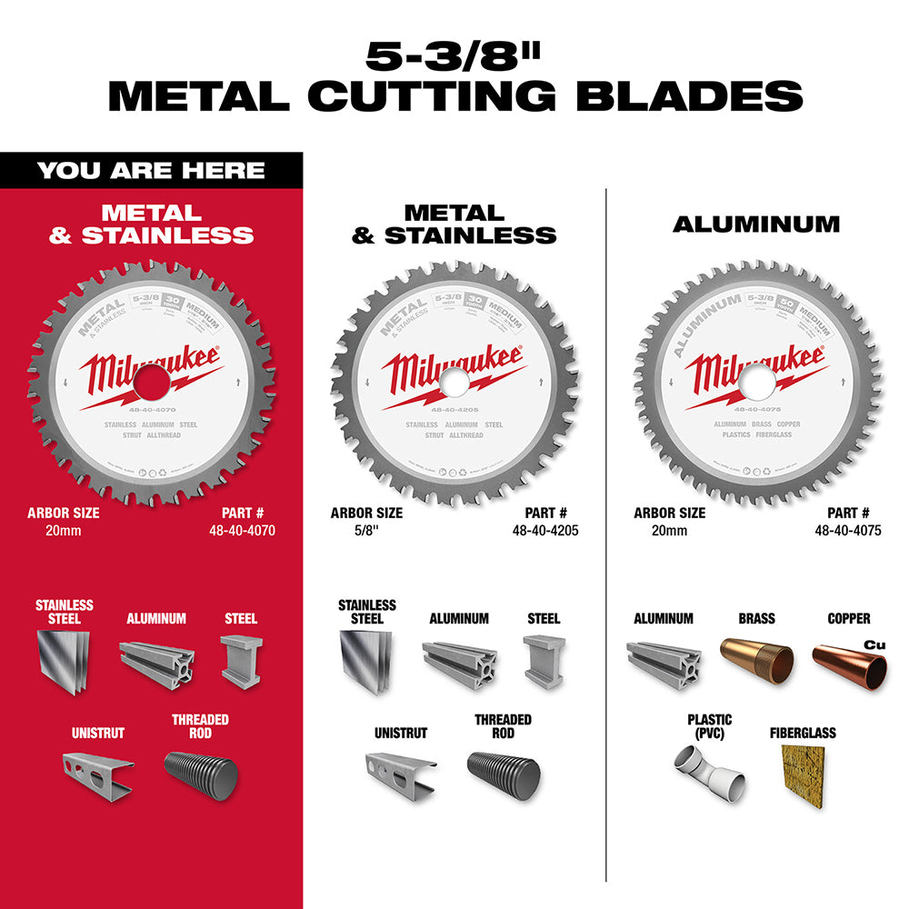 5-3/8" Metal & Stainless Cutting Circular Saw Blade