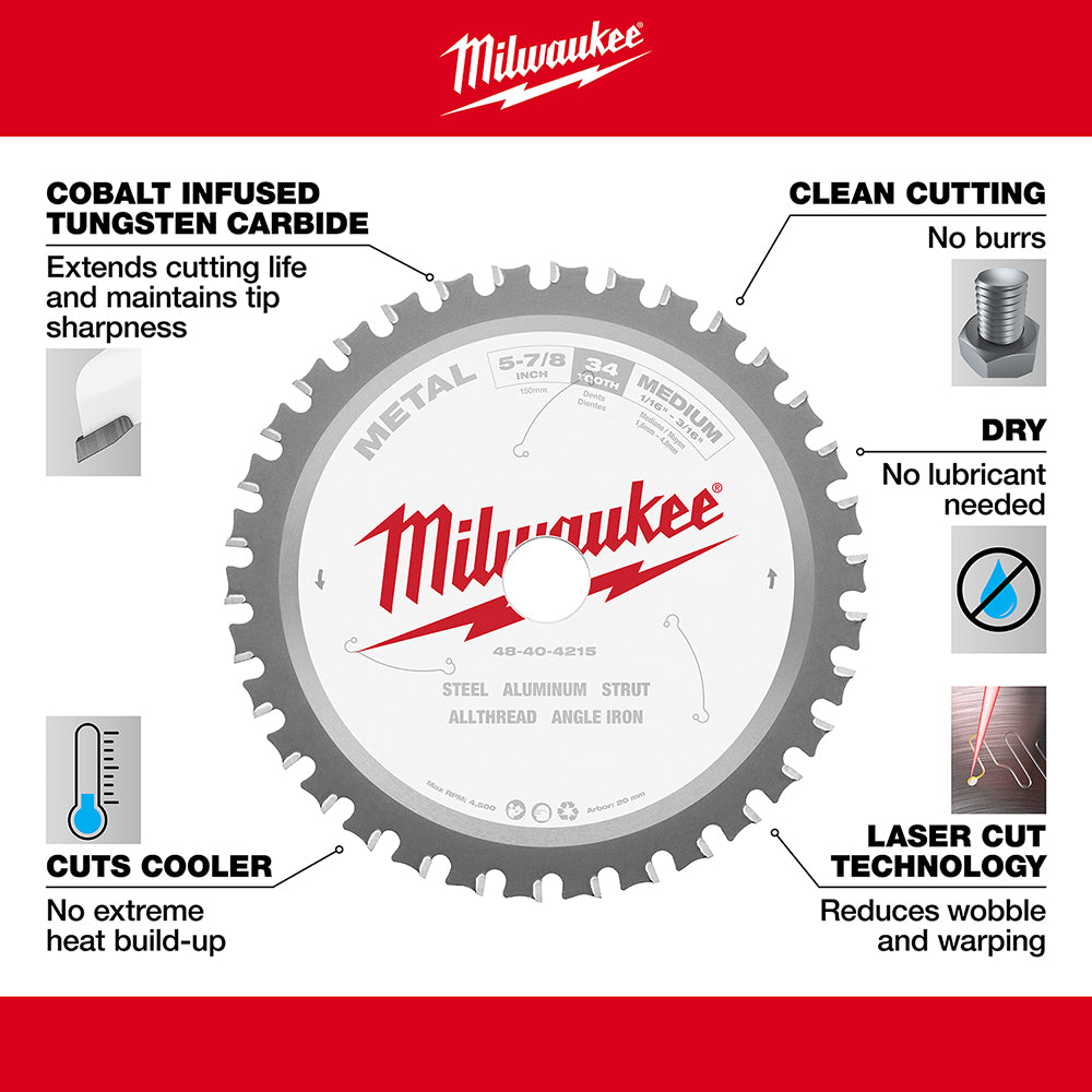 5-7/8" Metal Cutting Circular Saw Blade