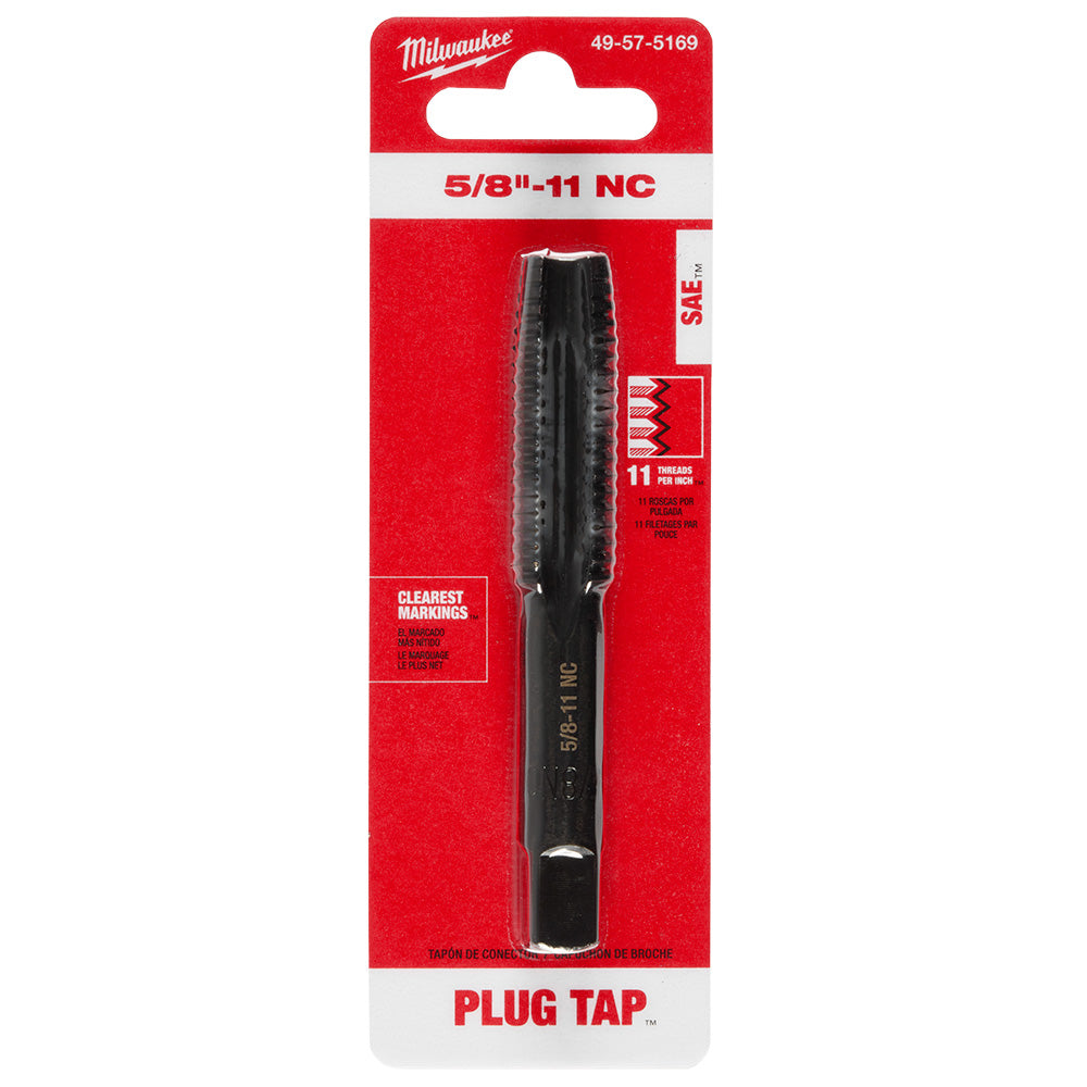 5/8"-11 NC Straight Flute Plug Tap