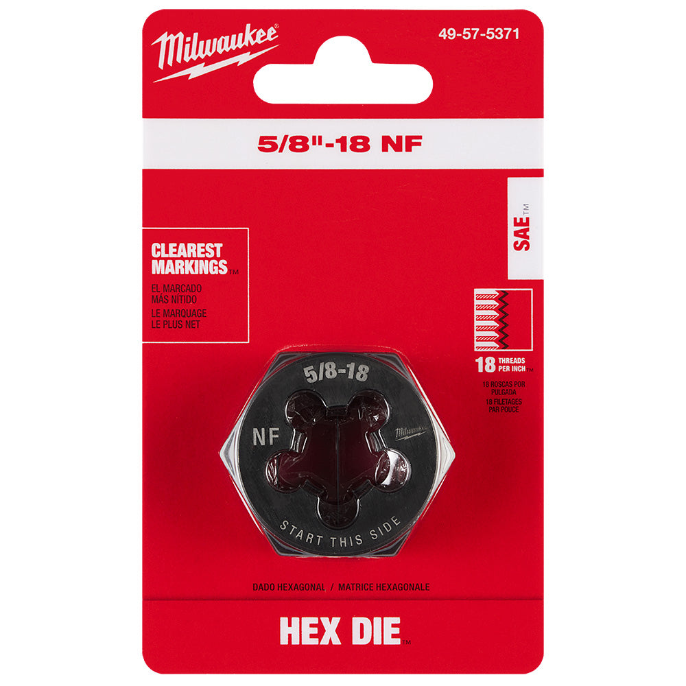 5/8"-18 NF 1-7/16" Hex Threading Die